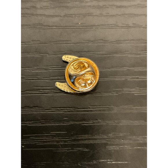 Yellow Crescent Moon Lapel Pin Cute & Quirky Accessory For Jackets Bags & Hats - Picture 3 of 3